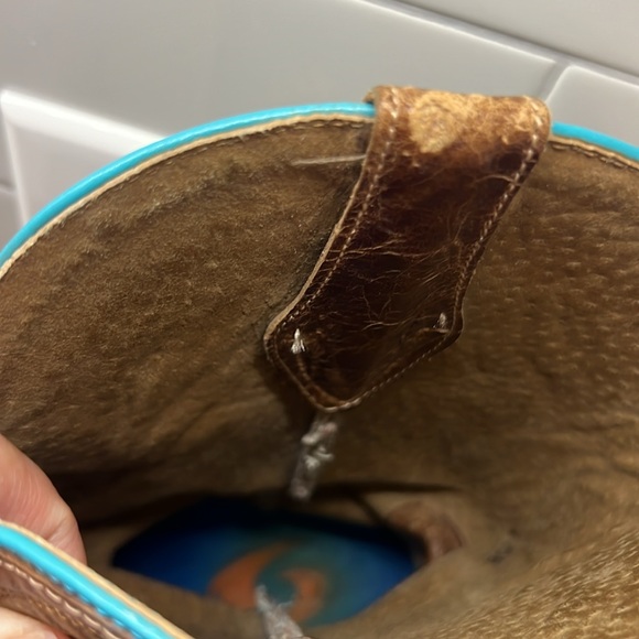 Ariat® Ladies Circuit Champion Floral Brown & Turquoise Boots - Picture 10 of 16